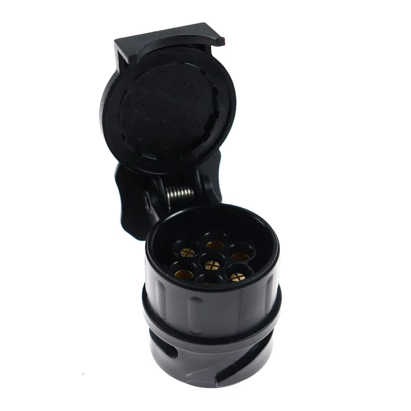Adaptor priza pentru remorca auto, plastic, negru, 13/7 pini Promoție