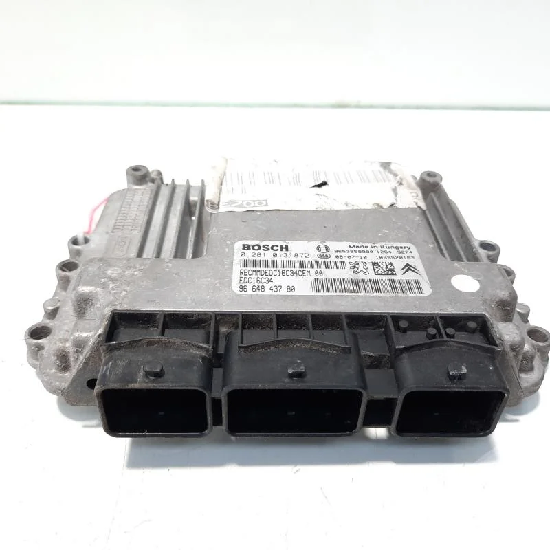 Calculator motor Bosch, cod 9664843780, 0281013872, Peugeot 308 CC, 1.6 hdi, 9HZ (idi:491387) Mai ieftin