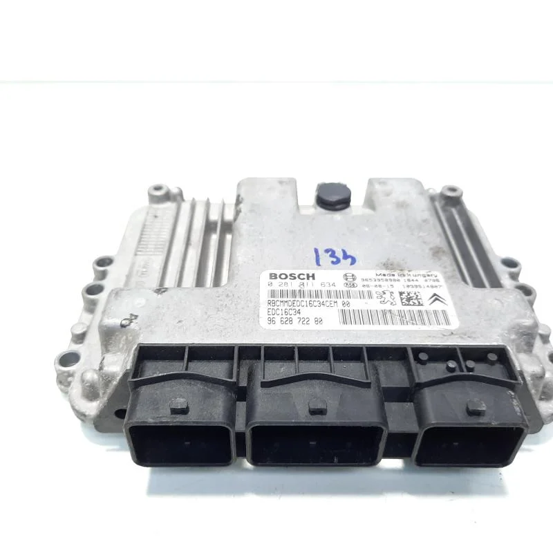 Calculator motor ECU, 9662872280, 0281011634, Peugeot 308 SW, 1.6 HDI, 9HX (idi:560516) Preț redus