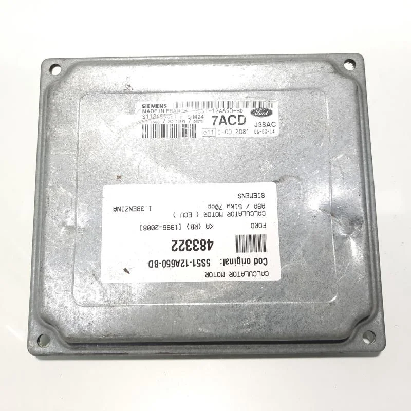 Calculator motor ECU Siemens, cod 5S51-12A650-BD, Peugeot 306, 1.3 benz, A9A (idi:483322) Doar azi